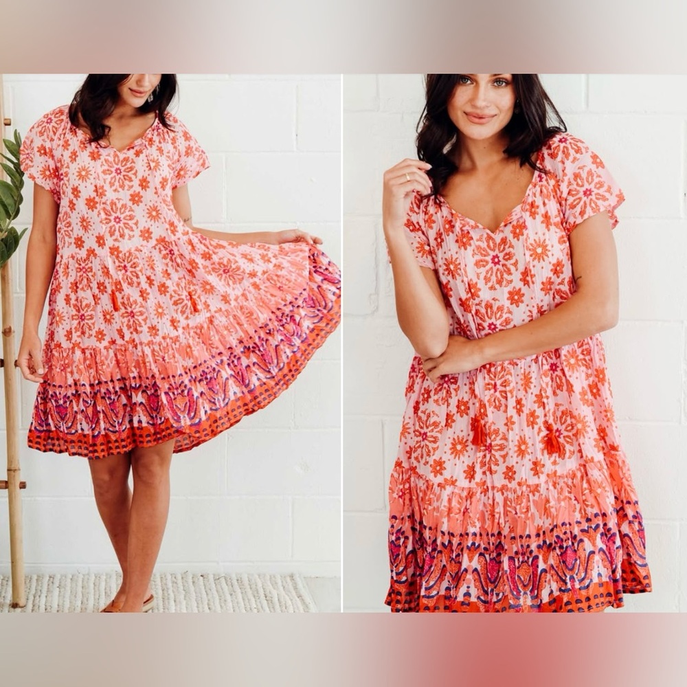 NWT One Summer” 100% Cotton vacation beach summer dress